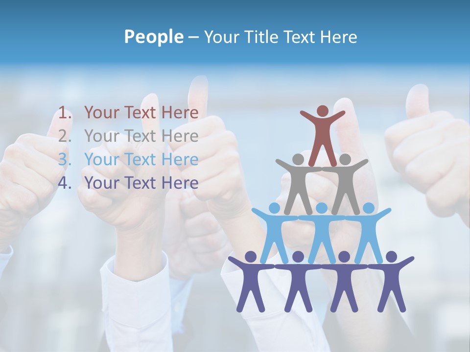 Quantity People Fist PowerPoint Template