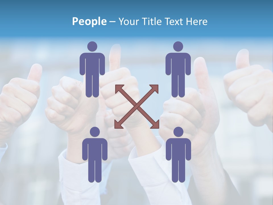 Quantity People Fist PowerPoint Template