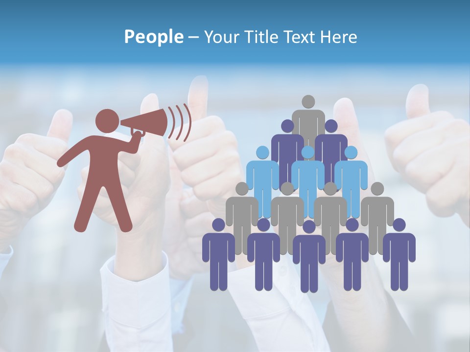 Quantity People Fist PowerPoint Template