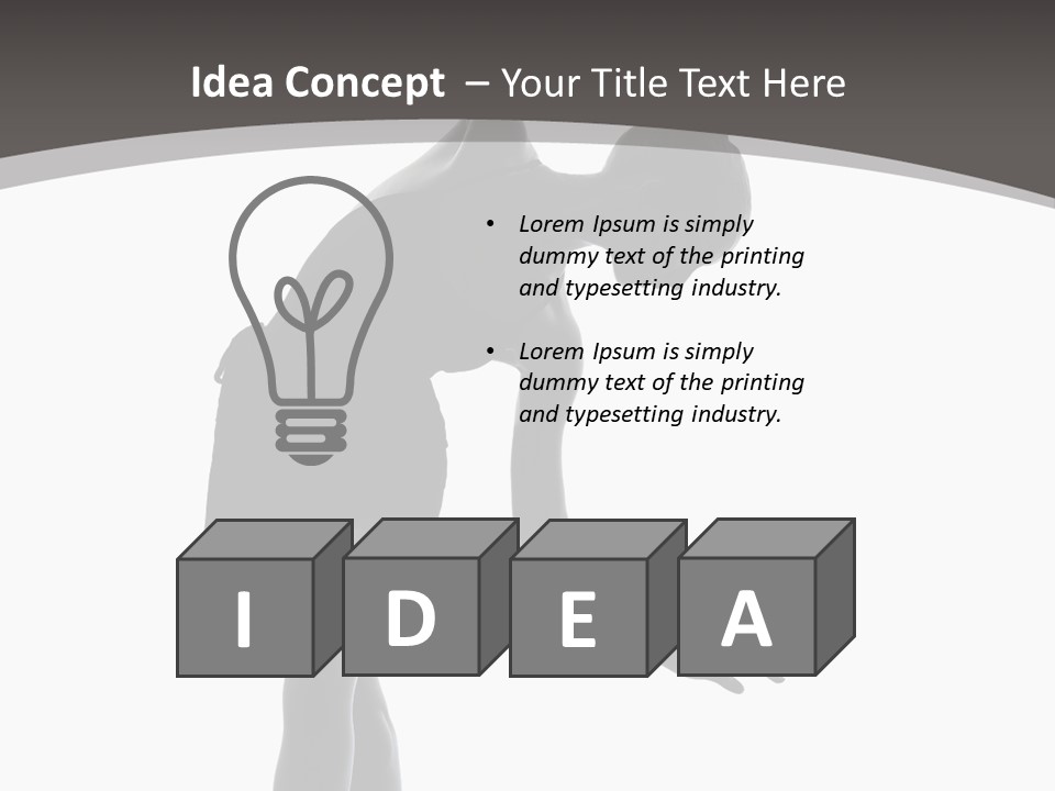 People One Cut Out PowerPoint Template