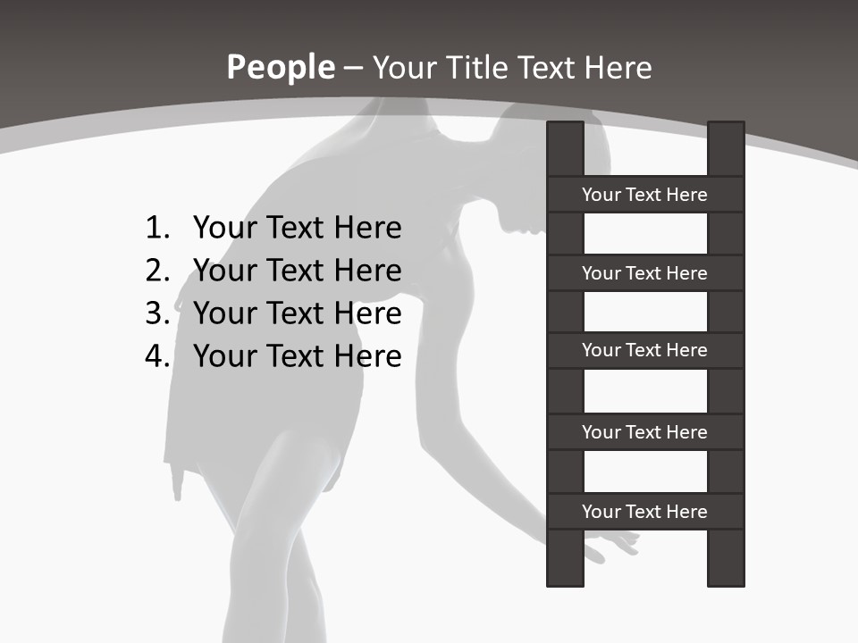 People One Cut Out PowerPoint Template