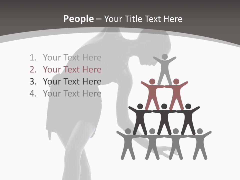 People One Cut Out PowerPoint Template