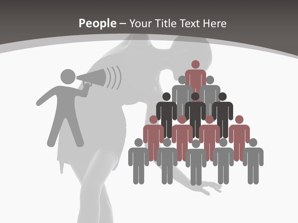 People One Cut Out PowerPoint Template