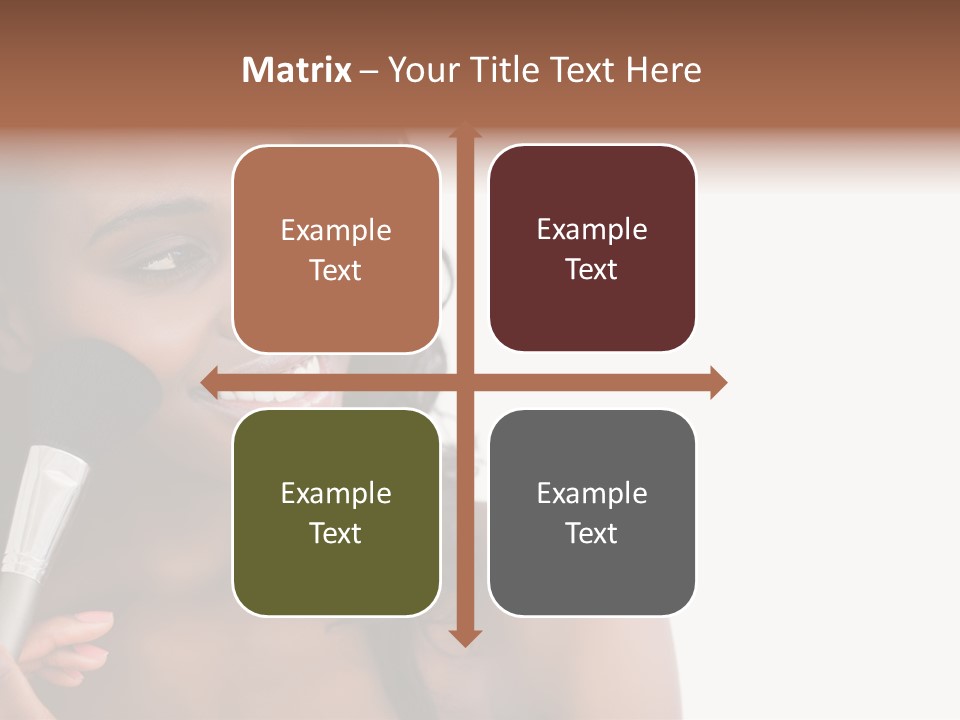 Brush Looking Away Putting On PowerPoint Template