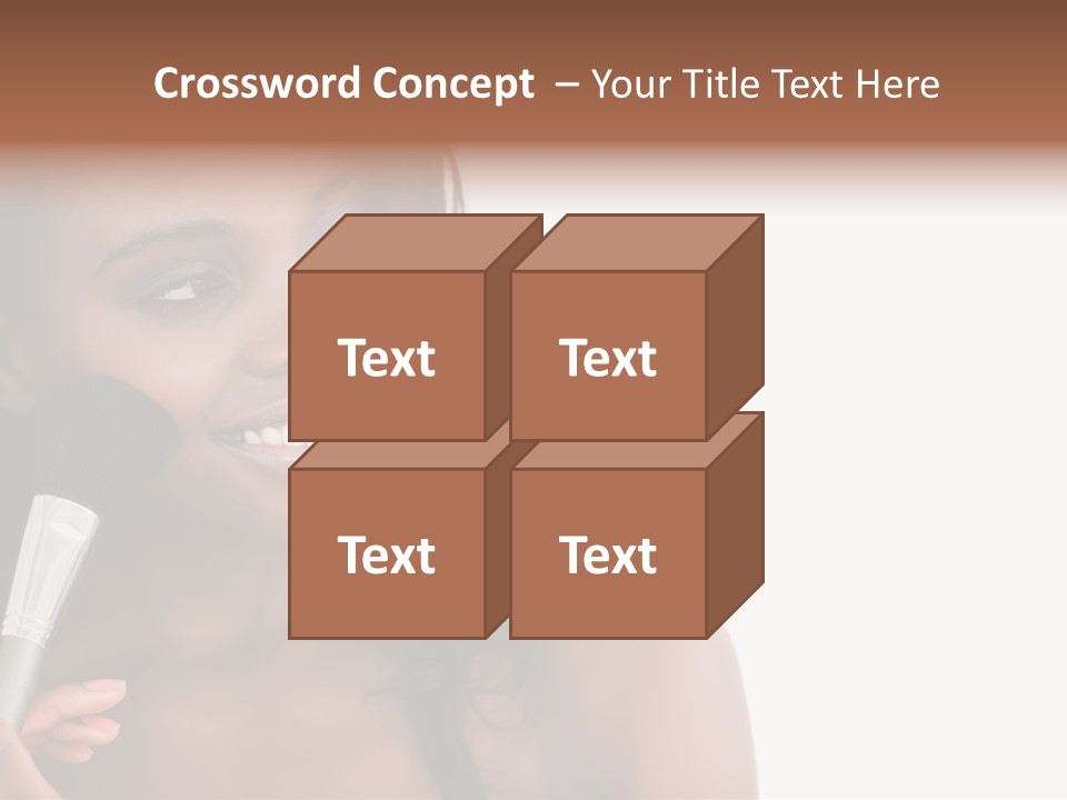 Brush Looking Away Putting On PowerPoint Template