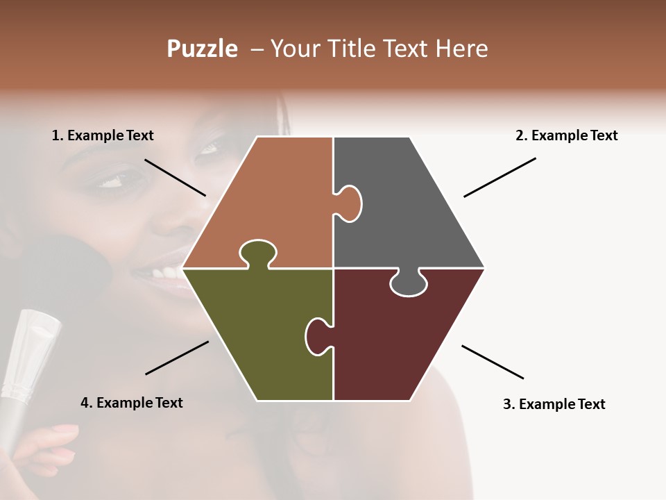Brush Looking Away Putting On PowerPoint Template