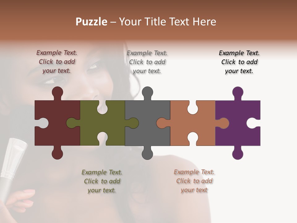 Brush Looking Away Putting On PowerPoint Template