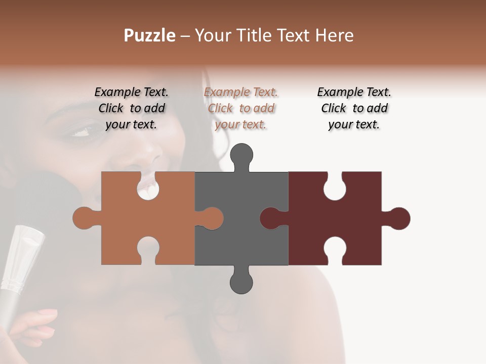 Brush Looking Away Putting On PowerPoint Template