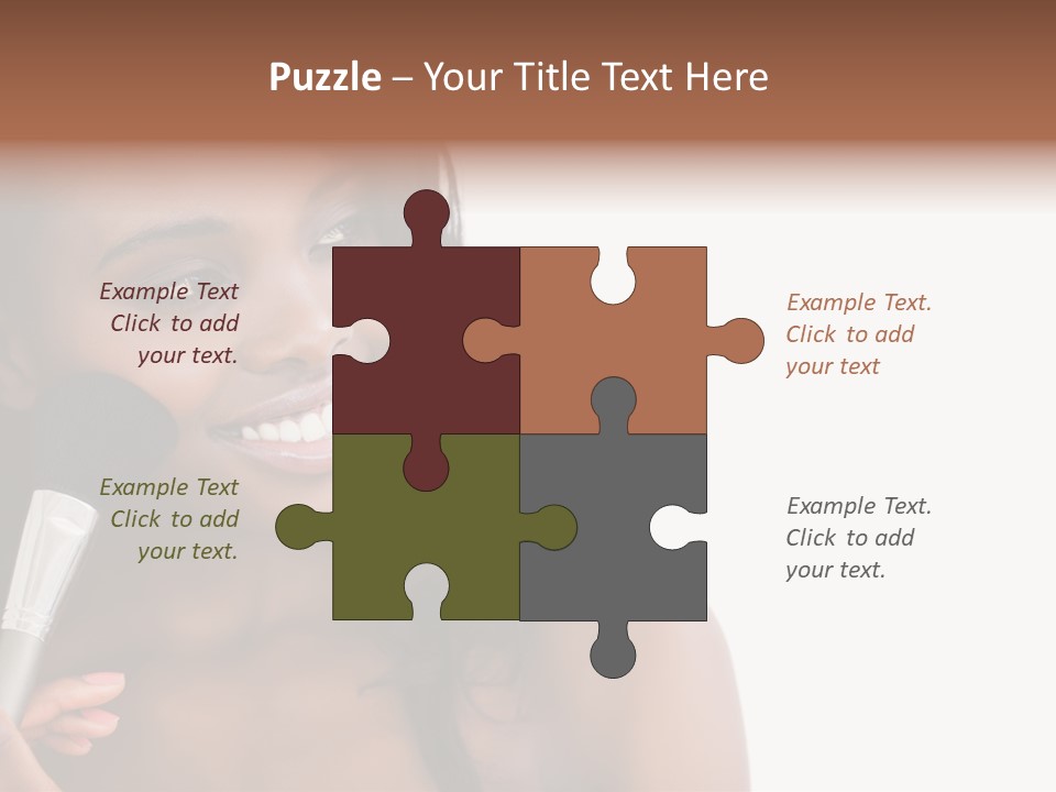 Brush Looking Away Putting On PowerPoint Template
