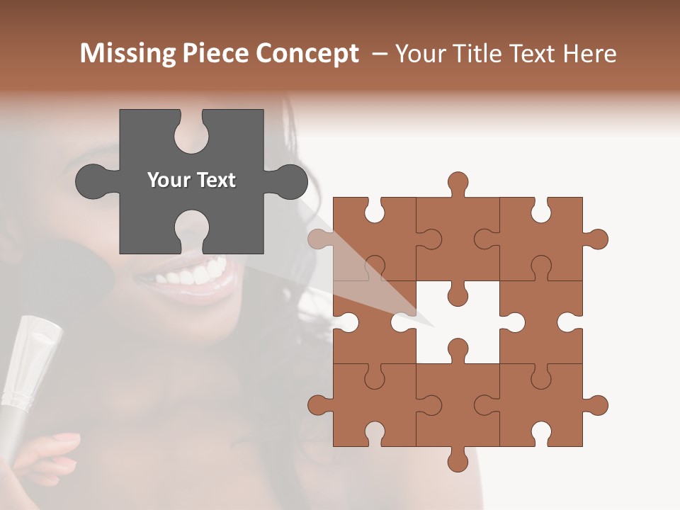Brush Looking Away Putting On PowerPoint Template