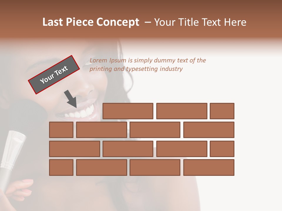 Brush Looking Away Putting On PowerPoint Template