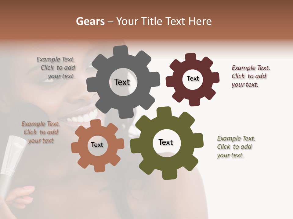 Brush Looking Away Putting On PowerPoint Template