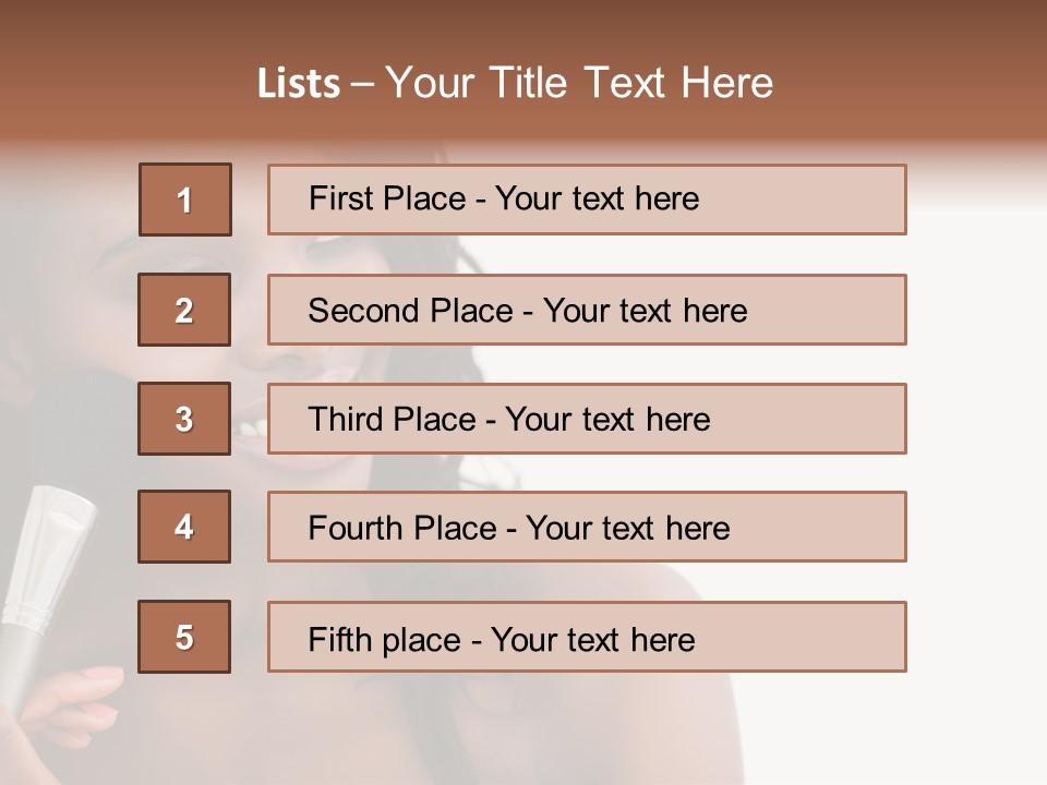 Brush Looking Away Putting On PowerPoint Template