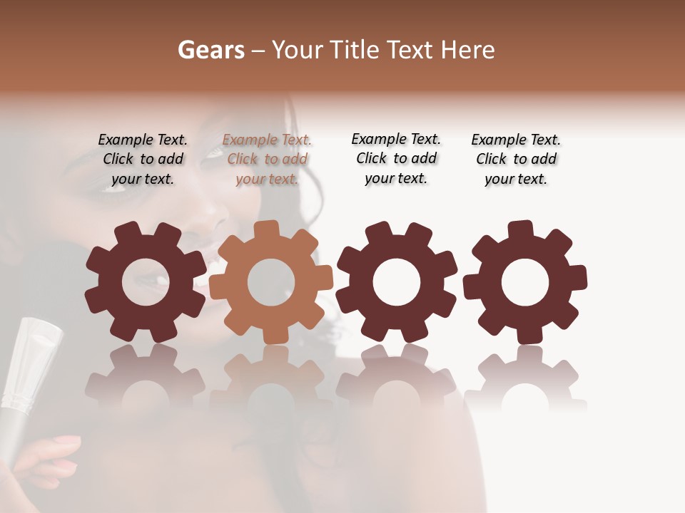 Brush Looking Away Putting On PowerPoint Template