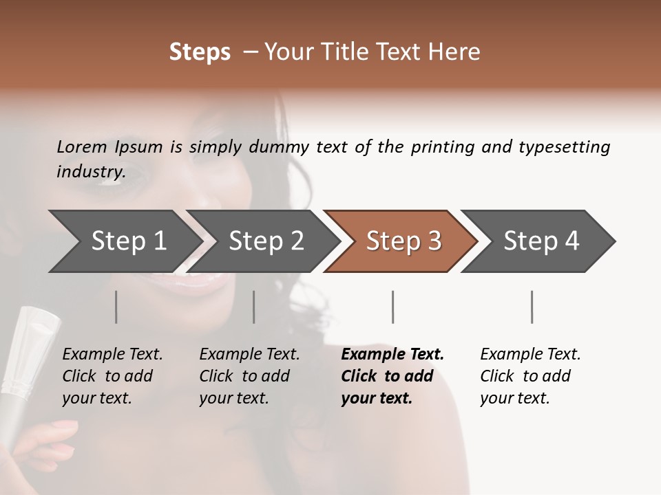 Brush Looking Away Putting On PowerPoint Template