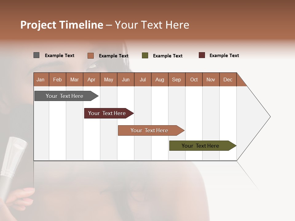 Brush Looking Away Putting On PowerPoint Template