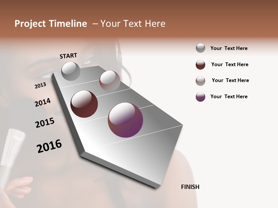Brush Looking Away Putting On PowerPoint Template