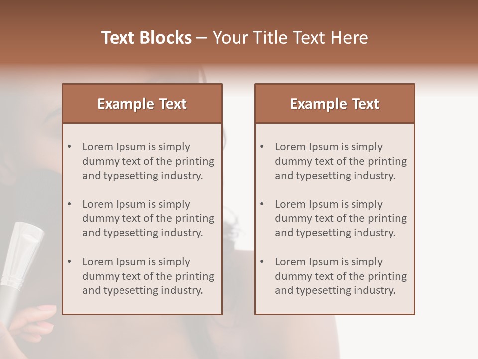 Brush Looking Away Putting On PowerPoint Template