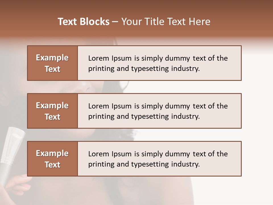 Brush Looking Away Putting On PowerPoint Template