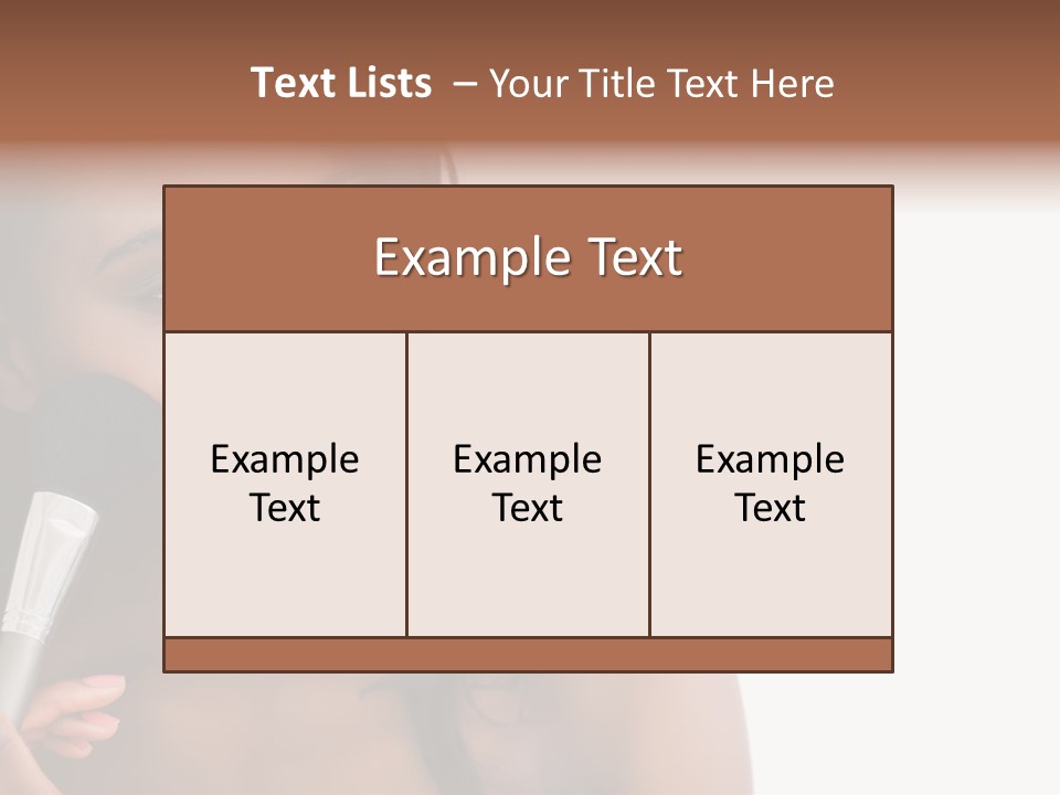 Brush Looking Away Putting On PowerPoint Template