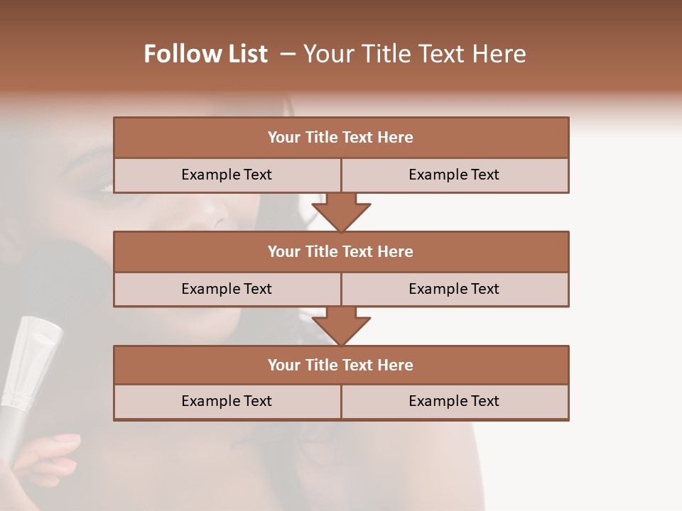 Brush Looking Away Putting On PowerPoint Template