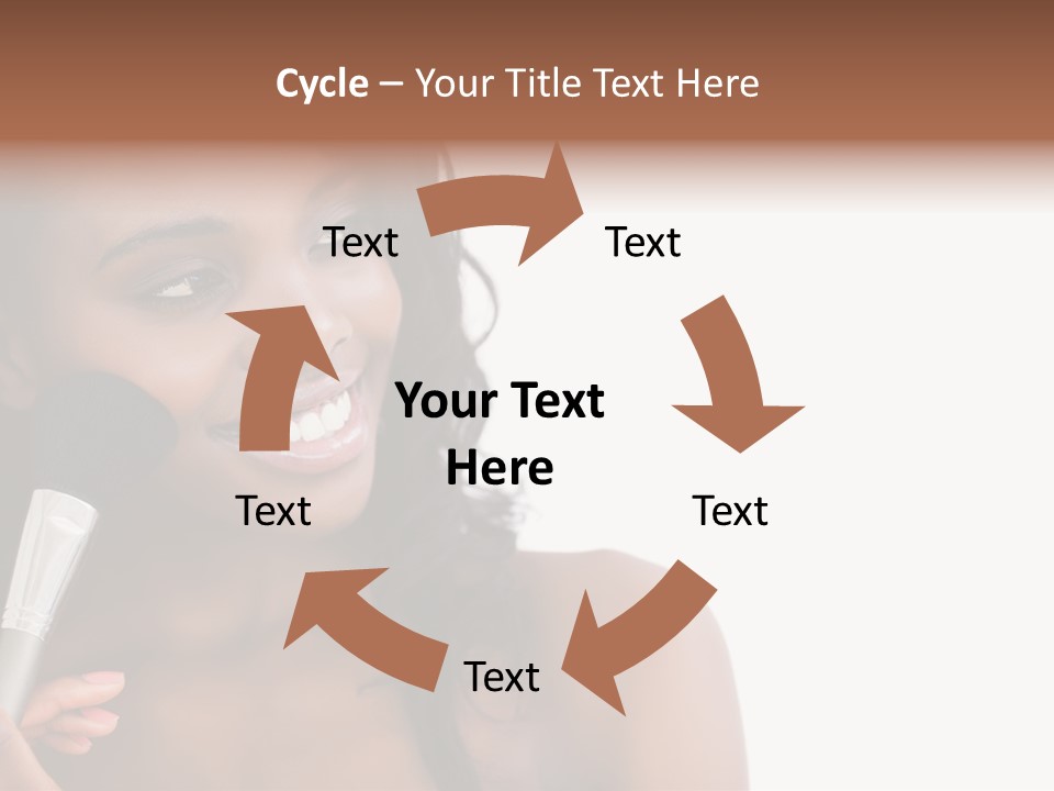 Brush Looking Away Putting On PowerPoint Template