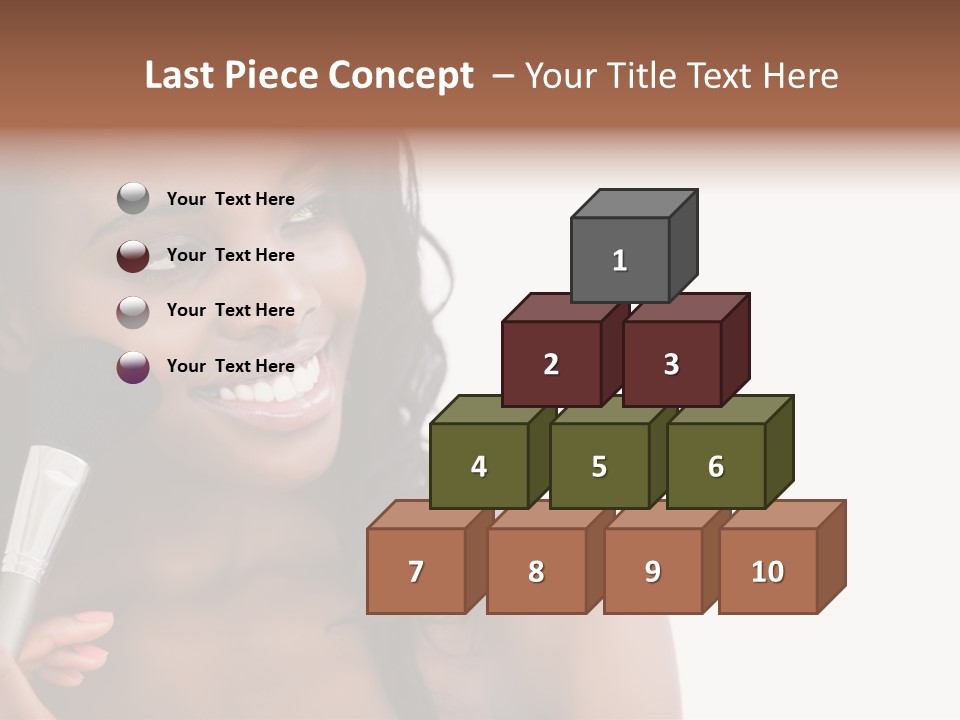 Brush Looking Away Putting On PowerPoint Template