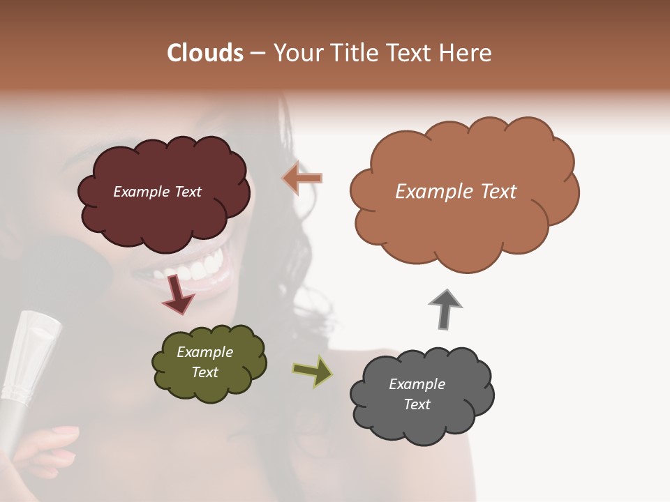 Brush Looking Away Putting On PowerPoint Template