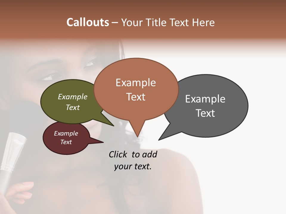 Brush Looking Away Putting On PowerPoint Template