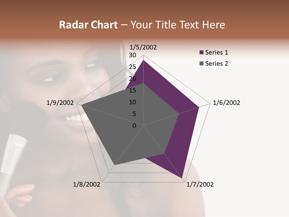 Brush Looking Away Putting On PowerPoint Template