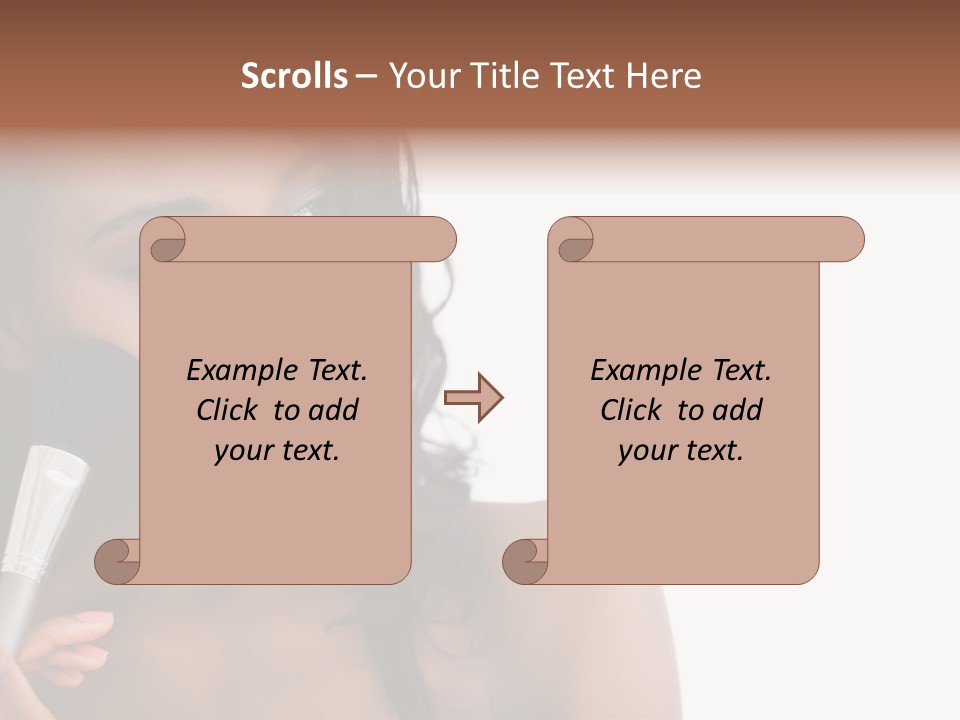 Brush Looking Away Putting On PowerPoint Template
