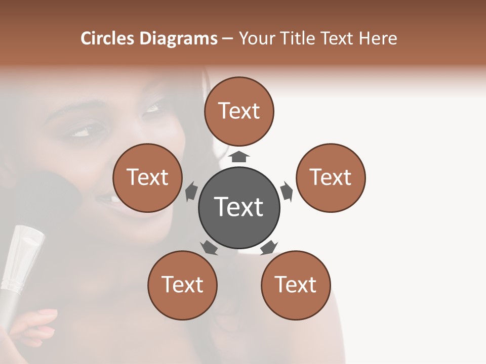 Brush Looking Away Putting On PowerPoint Template