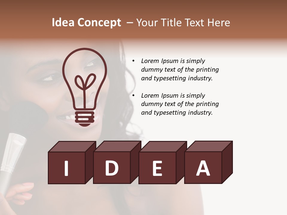 Brush Looking Away Putting On PowerPoint Template
