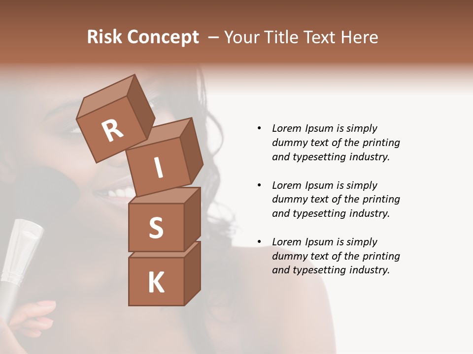 Brush Looking Away Putting On PowerPoint Template