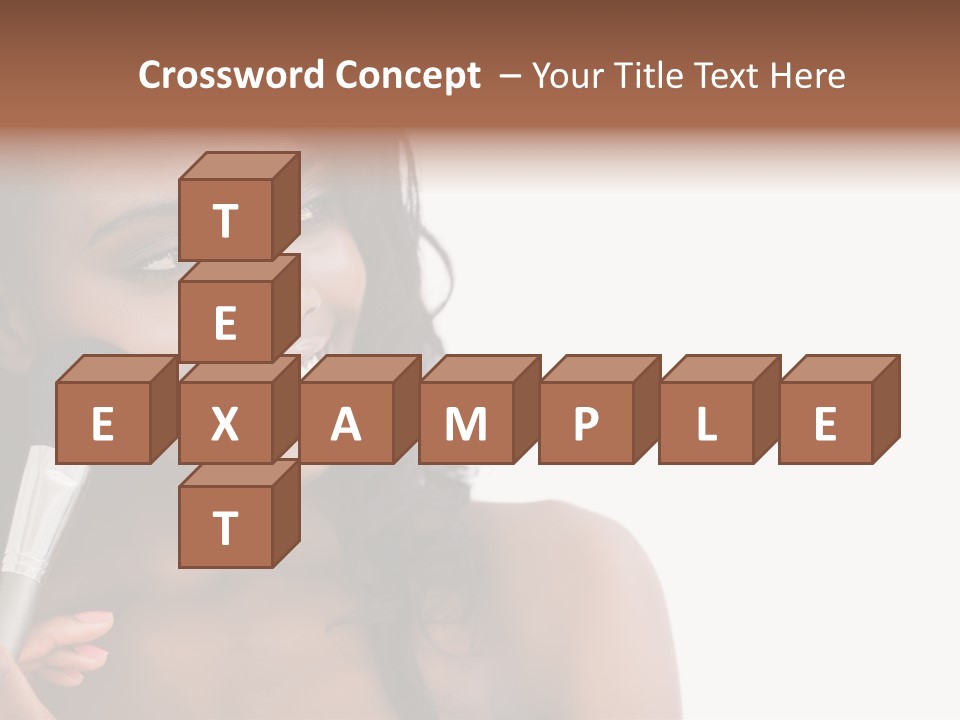 Brush Looking Away Putting On PowerPoint Template