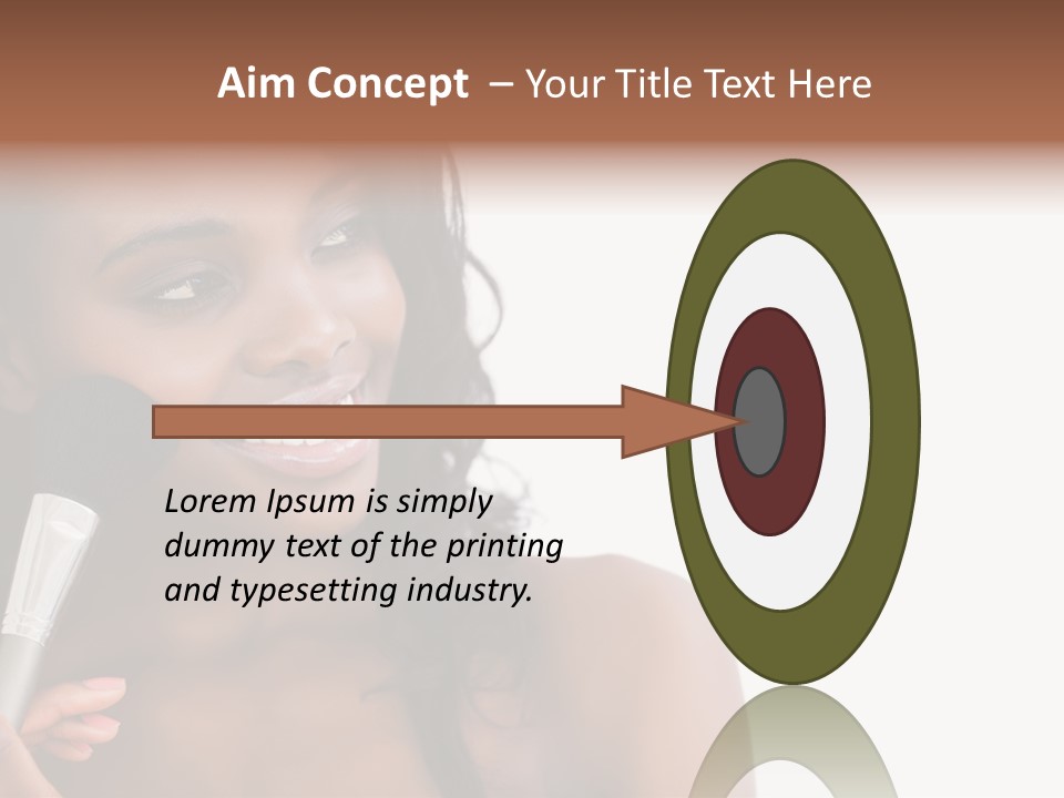 Brush Looking Away Putting On PowerPoint Template