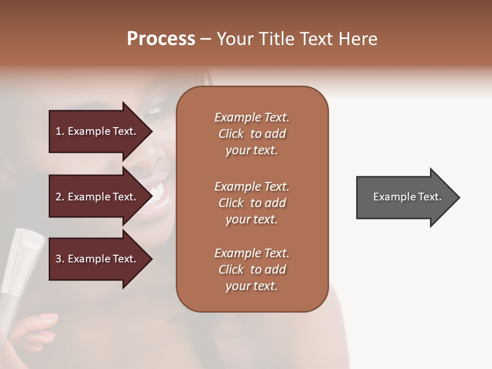 Brush Looking Away Putting On PowerPoint Template