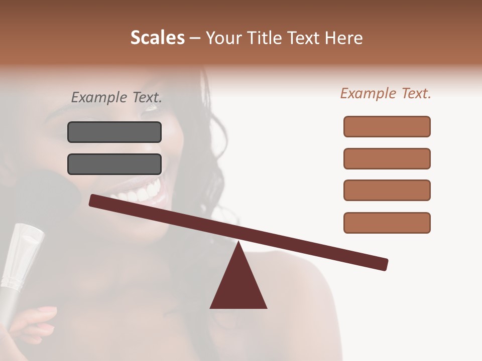 Brush Looking Away Putting On PowerPoint Template