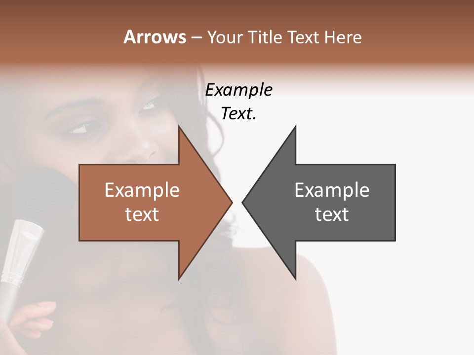 Brush Looking Away Putting On PowerPoint Template