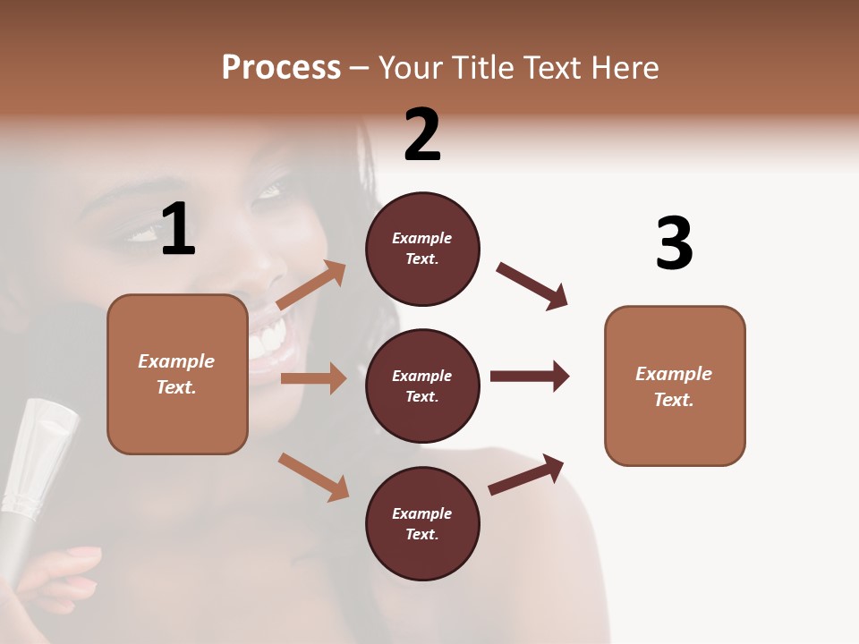 Brush Looking Away Putting On PowerPoint Template