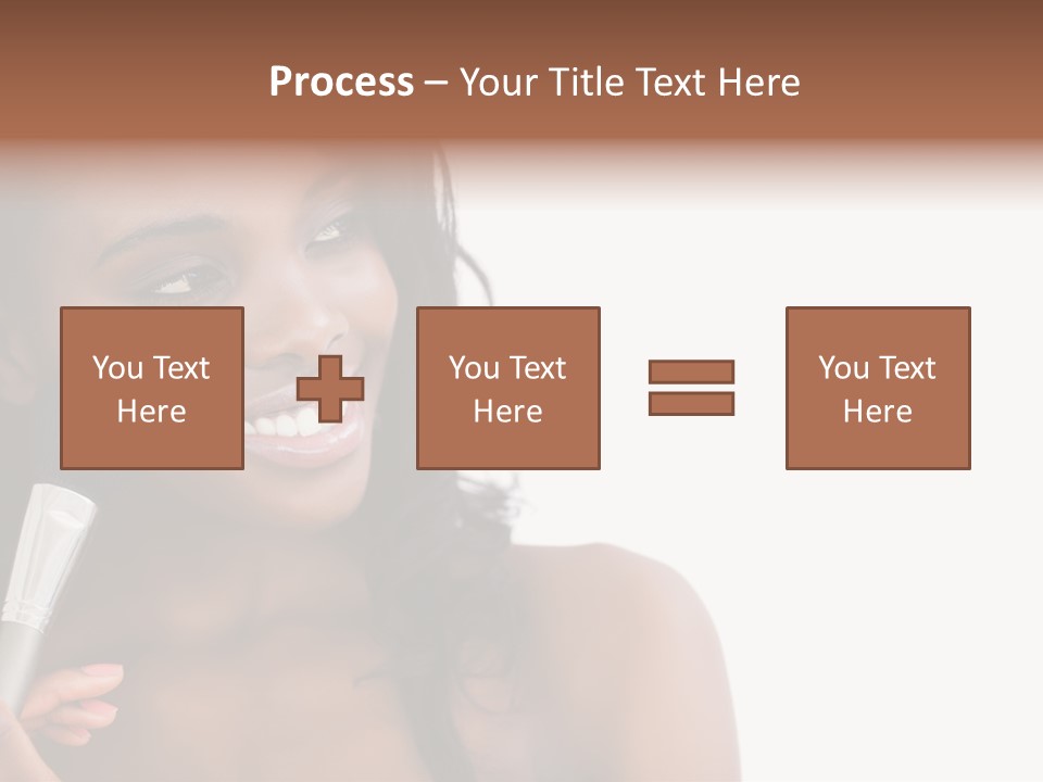 Brush Looking Away Putting On PowerPoint Template
