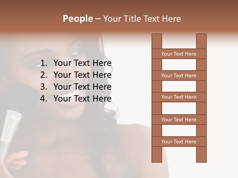 Brush Looking Away Putting On PowerPoint Template