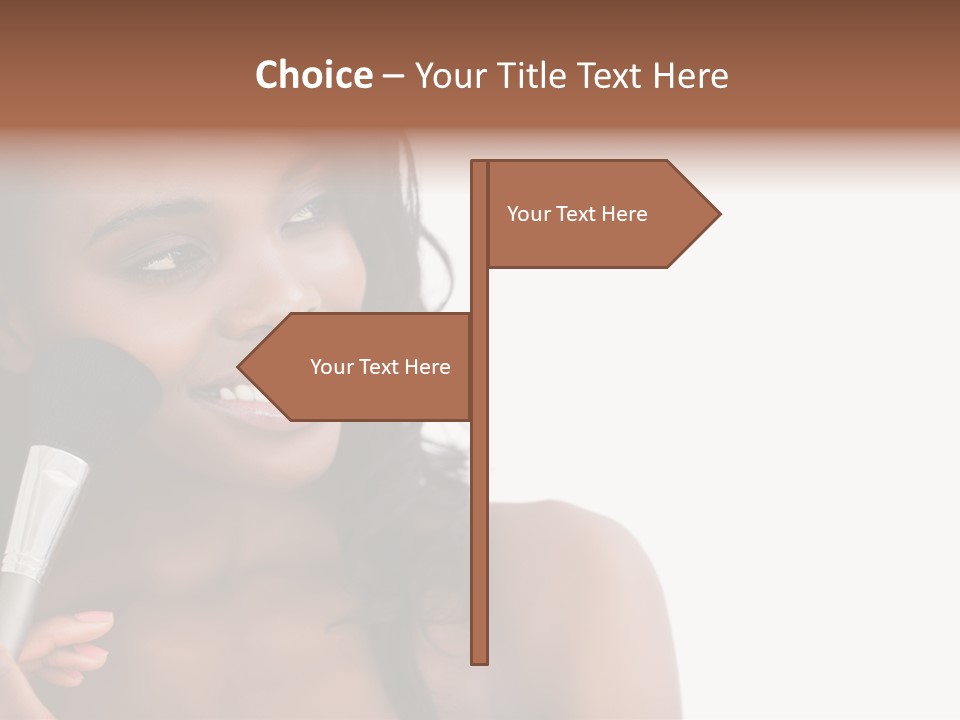 Brush Looking Away Putting On PowerPoint Template