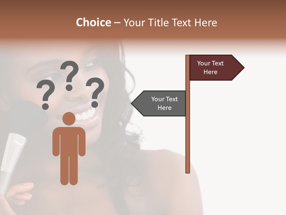 Brush Looking Away Putting On PowerPoint Template