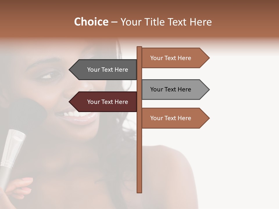 Brush Looking Away Putting On PowerPoint Template