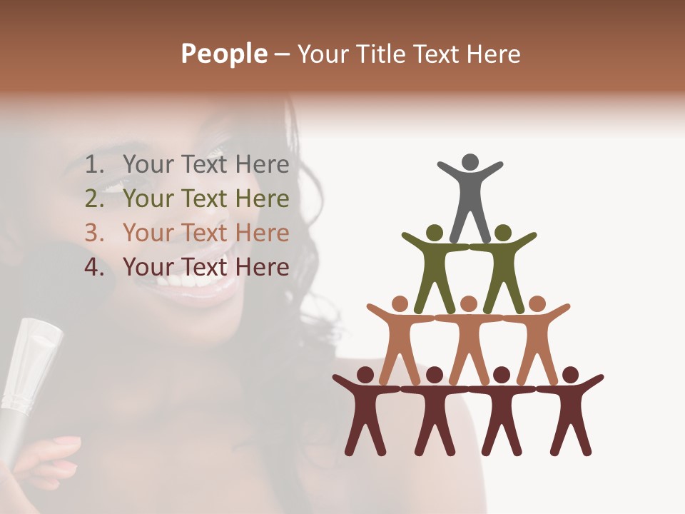 Brush Looking Away Putting On PowerPoint Template