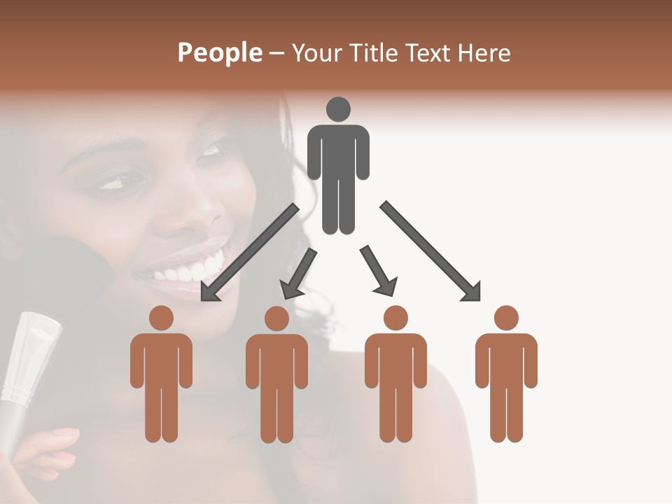 Brush Looking Away Putting On PowerPoint Template