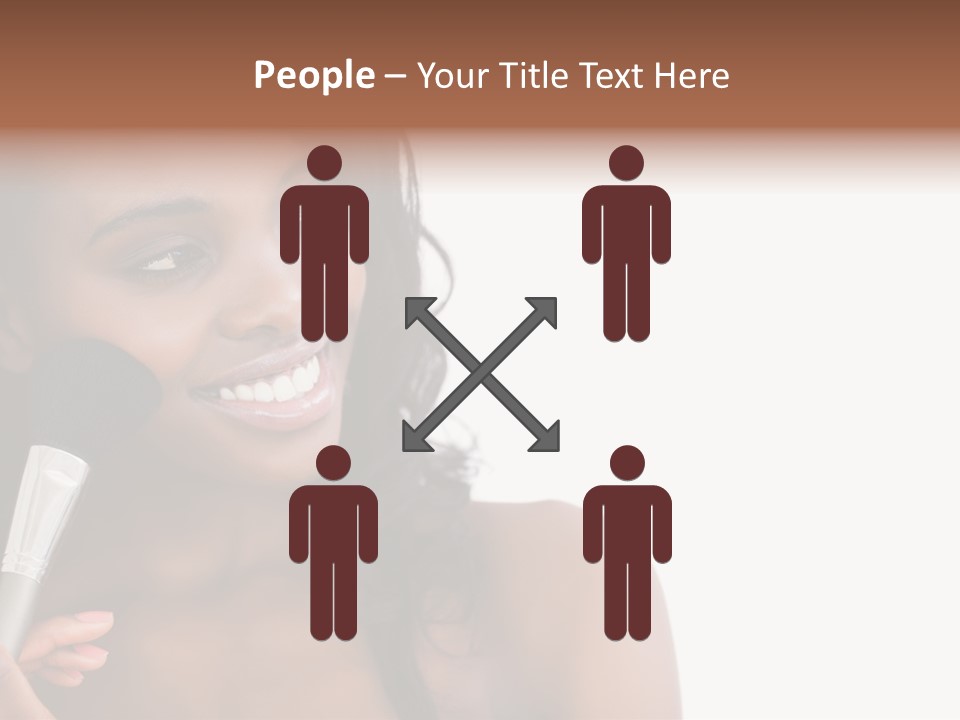 Brush Looking Away Putting On PowerPoint Template