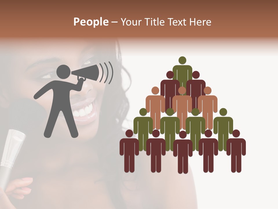 Brush Looking Away Putting On PowerPoint Template