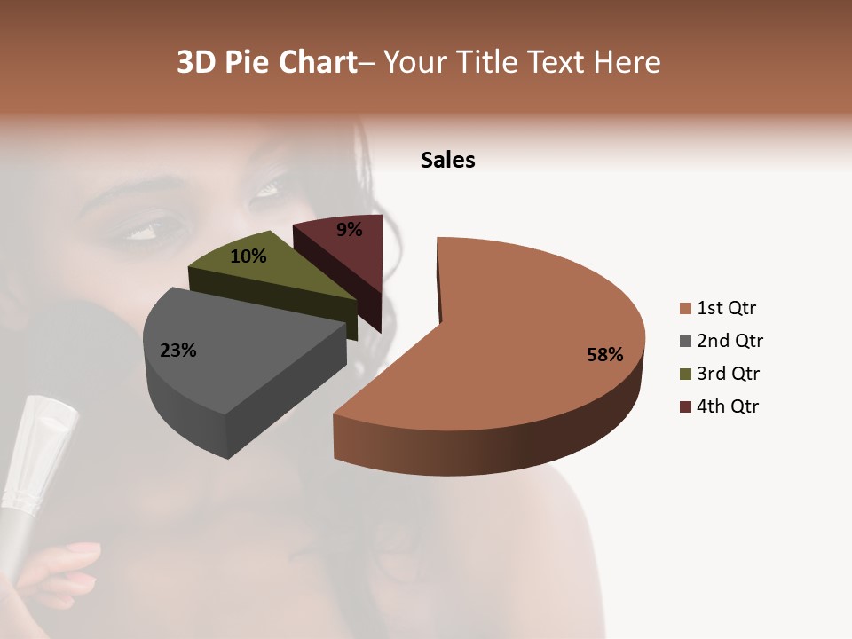Brush Looking Away Putting On PowerPoint Template